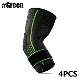 Outdoor Basketball And Tennis Protective Gear For Cycling (Option: Green-4PCS-M)
