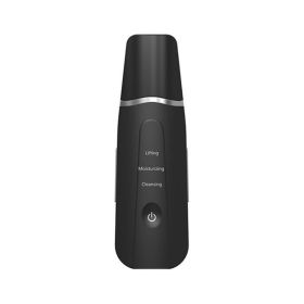 Mute Ultrasonic Skin Cleaner Household Rechargeable (Option: Black-English Manual)