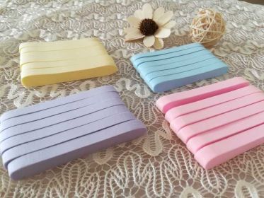 Compression Strip Facial Cleaning Puff Absorbent Sponge Round (Color: purple)